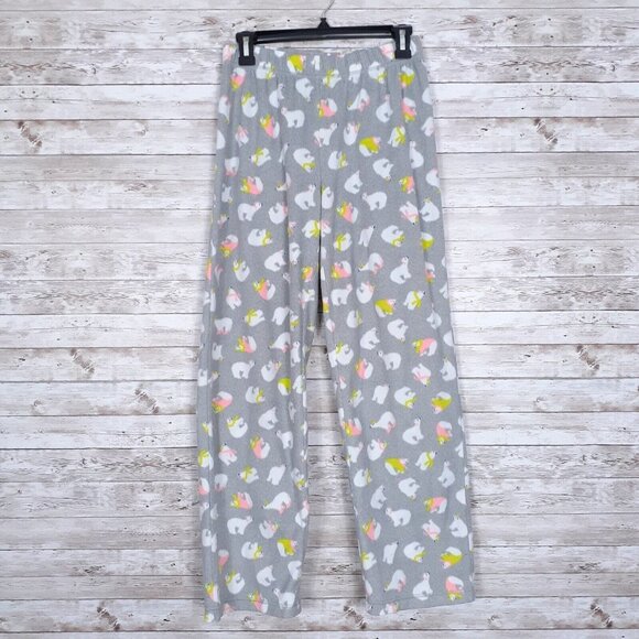Sleep Chic Womens Fleece Pajama Pants S Polar Bears 446A - Picture 1 of 4